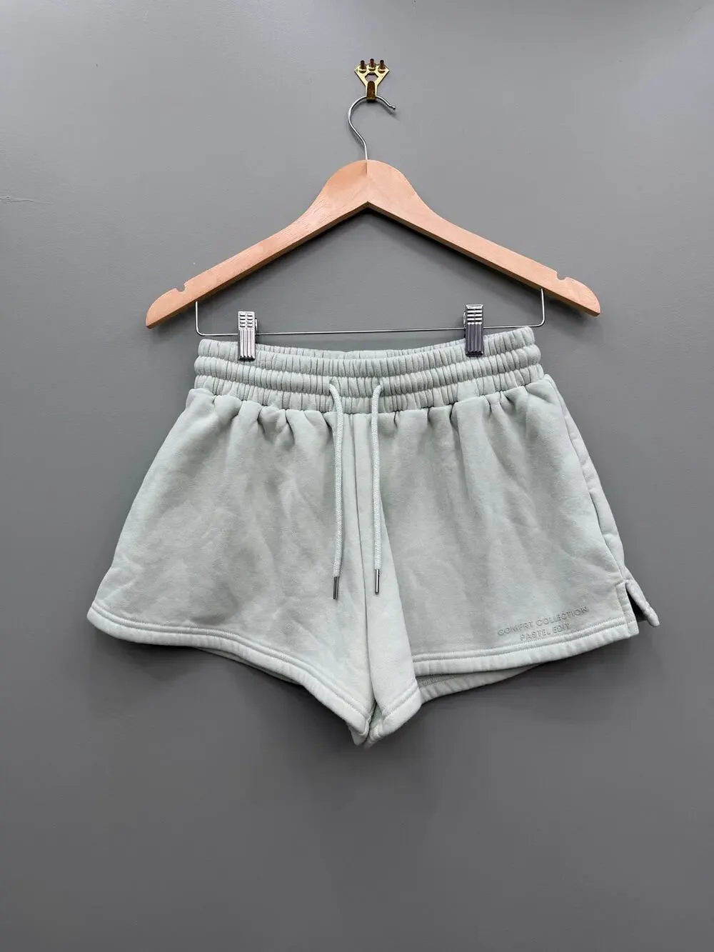 Comfrt Pastel Edit Fleece Lounge Shorts Mint Green Size M - Picture 1 of 6